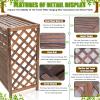 MMLeYN Outdoor Air Conditioning Rack Shell Blinds, Air Conditioning Flower Stand, Louvered Solid Wood Air Conditioning Rack Frame Radiator Cover, Air Conditioner Outer Frame (Size : X-Large) view 2