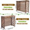 MMLeYN Outdoor Air Conditioning Rack Shell Blinds, Air Conditioning Flower Stand, Louvered Solid Wood Air Conditioning Rack Frame Radiator Cover, Air Conditioner Outer Frame (Size : X-Large) view 4