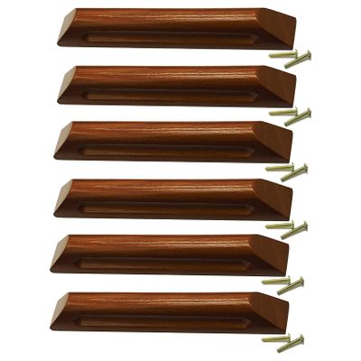 Wooden handles,wooden knobs for drawers Wooden Cabinet Knobs Drawer Handles Pulls Knobs Cupboard Handles Kitchen Door Handles Furniture Hardware Dresser Knob Handles, Screws Included,6 PCS (Hole Dista