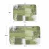 Sage Green Dish Drying Mat for Kitchen Counter, Absorbent Reversible Dish Drainer Rack Mats for Coffee Bar Mats 18''x24'' 1 PCS Gradient White Farmhouse Country Smear Art view 3
