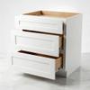 CozyHommie 27" Solid Wood Shaker Kitchen Base Cabinet with 3 Drawers, RTA Cabinet with DTC Soft-Close Under-Mount Slides, White, 24" D x 34.5" H (White, 24" Depth x 34-1/2" Height) view 1