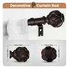 WIN4ALL Bronze Heavy Duty Curtain Rods for Windows 72 to 144 inch, 1 Inch Long Adjustable Decorative Curtain Rods For Bedroom, Living Room (Bronze,16"-150) view 3