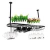 Wine Rack Mounted On A Glass Stand for Stemware with Stemmed Glass for Up to 3 Wine Bottles and 9 Glasses with Creative Decoration 80 * 25 Cm view 1