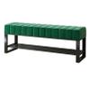 Velvet Bench with Storage Shoe Rack, End of Bed Bench with Metal Frame, Upholstered Shoe Rack Bench for Bedroom Living Room Entryway Hallway view 1