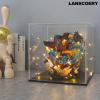 LANSCOERY Large Acrylic Display Case, 20x16x18 in, Upgraded Thickened UV-Resistant Showcase, 10mm Heavy Duty Matte Base, 98% Clarity Dustproof Box for Statues & Memorabilia, Scraper & LED Light view 2