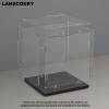 LANSCOERY Large Acrylic Display Case, 20x16x18 in, Upgraded Thickened UV-Resistant Showcase, 10mm Heavy Duty Matte Base, 98% Clarity Dustproof Box for Statues & Memorabilia, Scraper & LED Light view 4