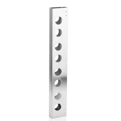 8 Holes Wine Racks Wall Mounted Wine Bottle Holder Wine Stand Stainless Steel Tube Rack Frame for Bar Home Decoration Wine Racks Free Standing (Color : Silver)
