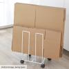 XLIHAWY Carton Storage Cart, Metal Carton Stand, Carton Organizer Rack with Wheels, Portable Movable Carton Shelf, Cartons Divider(White,11.8x9.8x16.9in/2set) view 3