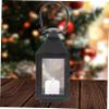 Cabilock 1pc Nordic Iron Lantern Candlestick Creative Xmas Decor for Garden Home and Holiday Celebrations and Design Space-Saving Tabletop Tree Ornament view 2