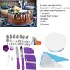 Cake Piping Nozzles Cake Piping Tips 59pcs With Cake Turntable Cutter Silicone Cake Box Cake Piping Tips With Decorating Bags Piping Nozzle Kit Unique decoration view 2