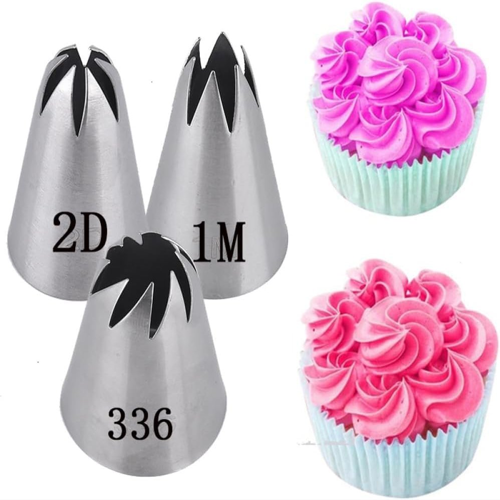 Cake Piping Nozzles Pastry Nozzle 3 Pcs Stainless Steel Rose Piping Nozzle Kit Cake Decorating Tools Flower Icing Piping Pastry Nozzle Set Unique decoration
