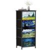 Welfuturer Narrow Dresser for Bedroom Slim 4 Drawer Dresser Vertical Storage Tower Unit for Living Room Hallway Kids Room Nursery Closet Sturdy Steel Frame Wooden Top Easy Pull Handle view 1