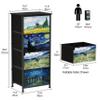 Welfuturer Narrow Dresser for Bedroom Slim 4 Drawer Dresser Vertical Storage Tower Unit for Living Room Hallway Kids Room Nursery Closet Sturdy Steel Frame Wooden Top Easy Pull Handle view 3