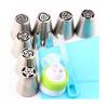 WAGLOS Cake Piping Nozzles Piping Tips 13 Pcs Pastry Nozzles And Coupler Icing Piping Tips Sets Stainless Steel Rose Cream Bakeware Cupcake Piping Set Unique decoration view 1