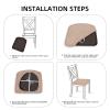 NONHAI Four Pieces Chair Covers Seat Set Bohemian Flower Elastic Dining Chair Cover Washable Chair Seat Protector Soft Removable Stretch Slipcover for Dining Chairs Covers view 4