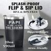 Onebttl Grandpa Gifts Tumbler, Grandfather Presents from Granddaughters Grandsons for Father's Day Christmas Birthday, Stainless Steel Cup with Lid, 20oz/590ml - Papi Gifts view 4