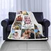casecoco Customized Photo Blanket Personalized 10 Photos Collage Blankets with Text Custom Fleece Throw Blankets for Birthday Valentine Wedding for Wife Husband Couples view 2