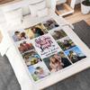 casecoco Customized Photo Blanket Personalized 10 Photos Collage Blankets with Text Custom Fleece Throw Blankets for Birthday Valentine Wedding for Wife Husband Couples view 3