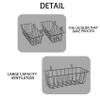 ALOEU 2 Pack Wall Grid Panel Hanging Wire Basket,Grid Wall Storage Basket,Wall Mount Baskets Display Shelves for Kitchen,Home view 2