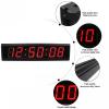 BUTXET 2.3 Inches Countdown/Countup Clock, 6 Digitals LED Digital Wall Clock, 12/24H, Stopwatch, Indoor Clock, Remote Control view 2