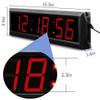 BUTXET 2.3 Inches Countdown/Countup Clock, 6 Digitals LED Digital Wall Clock, 12/24H, Stopwatch, Indoor Clock, Remote Control view 3