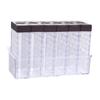Ciieeo 6pack Transparent Seasoning Box Set with Tray Dual-outlet Lid for Easy Dispensing for Organizing Kitchen Condiments and Spices view 1