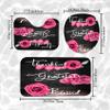 4Pcs Pink Rose Shower Curtain Sets, Thankful Grateful Blessed Bathroom Curtain with Non-Slip Rug, Toilet Lid Cover, Bath Mat and 12 Hooks, Romantic Showy Floral Wedding Decor for Bath, 72 x 72 inch view 3