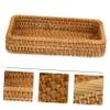 MAGICLULU 2pcs Seagrass Storage Basket Decorative Bread Display Woven Baskets for Shelves view 2