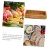 MAGICLULU 2pcs Seagrass Storage Basket Decorative Bread Display Woven Baskets for Shelves view 3