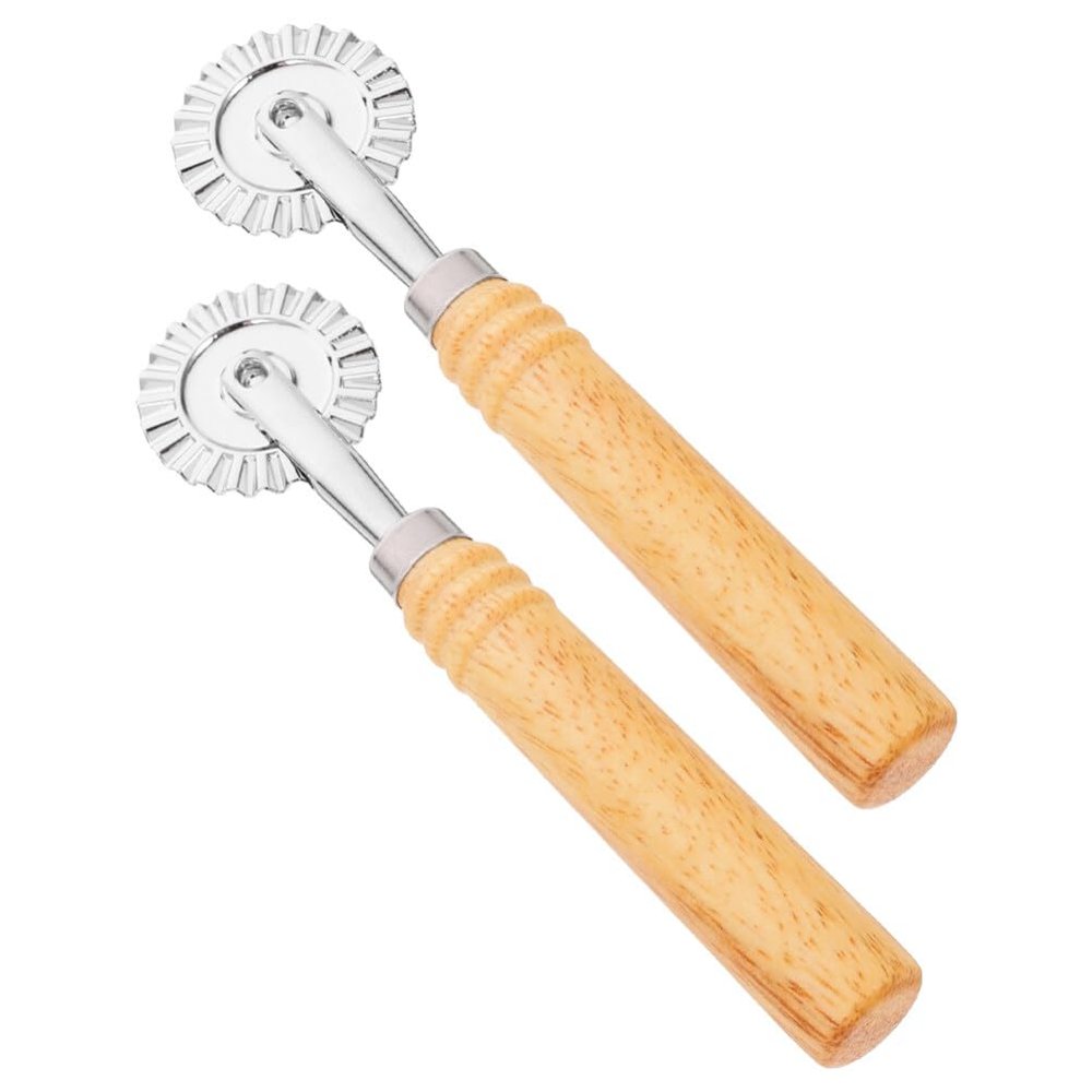 2pcs Cookie Cutting Tool Kitchen Gadget Noodle Lattice Roller Cutter Noodle Lattice Cutter Pastry Lattice Wheel Pizza Lattice Roller Cutter Dough Cutter Baking Roller Dough Rollers