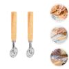 2pcs Cookie Cutting Tool Kitchen Gadget Noodle Lattice Roller Cutter Noodle Lattice Cutter Pastry Lattice Wheel Pizza Lattice Roller Cutter Dough Cutter Baking Roller Dough Rollers view 4