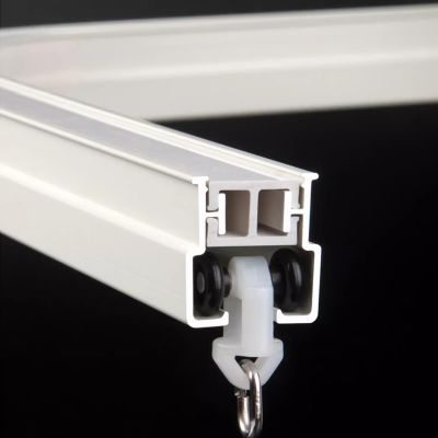 BBHW Bendable Curtain Rails and Fittings, Heavy Duty Ceiling Tracks Aluminum Alloy, Bay Window/Room Divider/Bathroom Curtain Track Drape Rod (Color : Ceiling Mount, Size : 600cm (19.7ft))