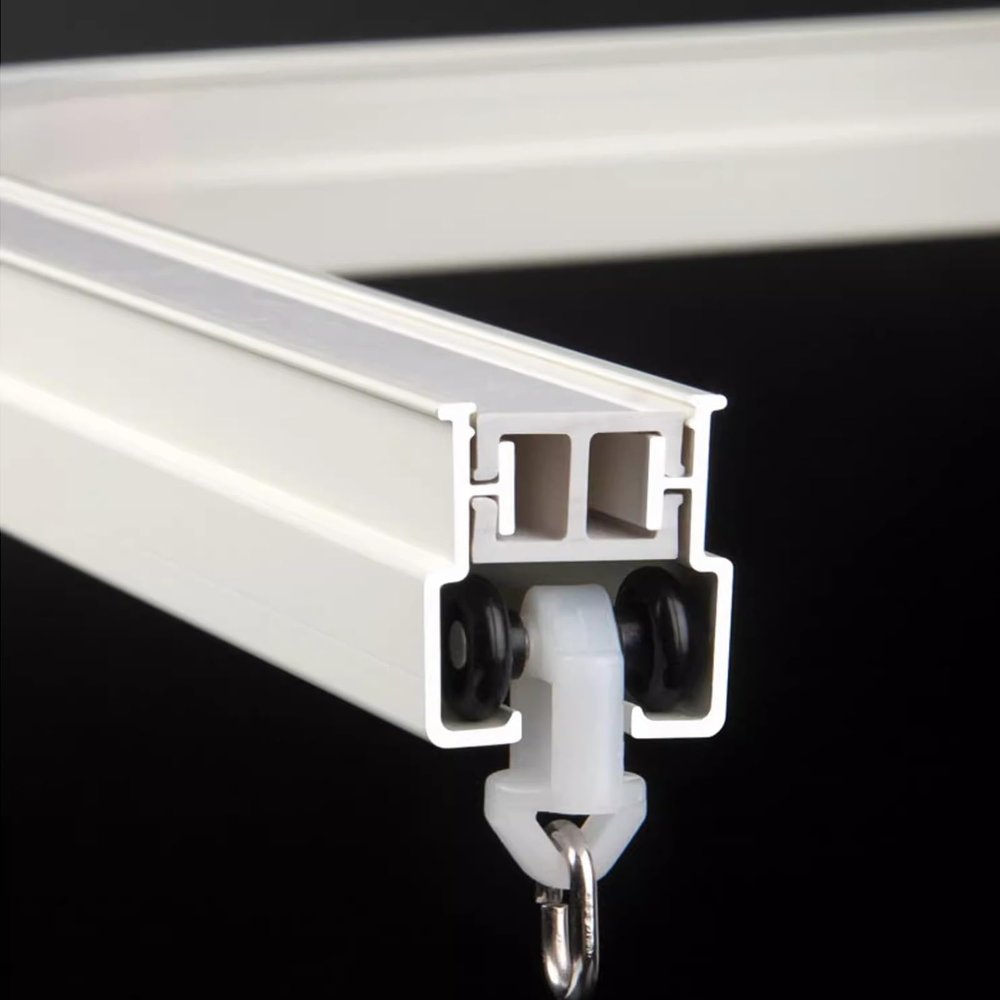 BBHW Bendable Curtain Rails and Fittings, Heavy Duty Ceiling Tracks Aluminum Alloy, Bay Window/Room Divider/Bathroom Curtain Track Drape Rod (Color : Ceiling Mount, Size : 600cm (19.7ft))