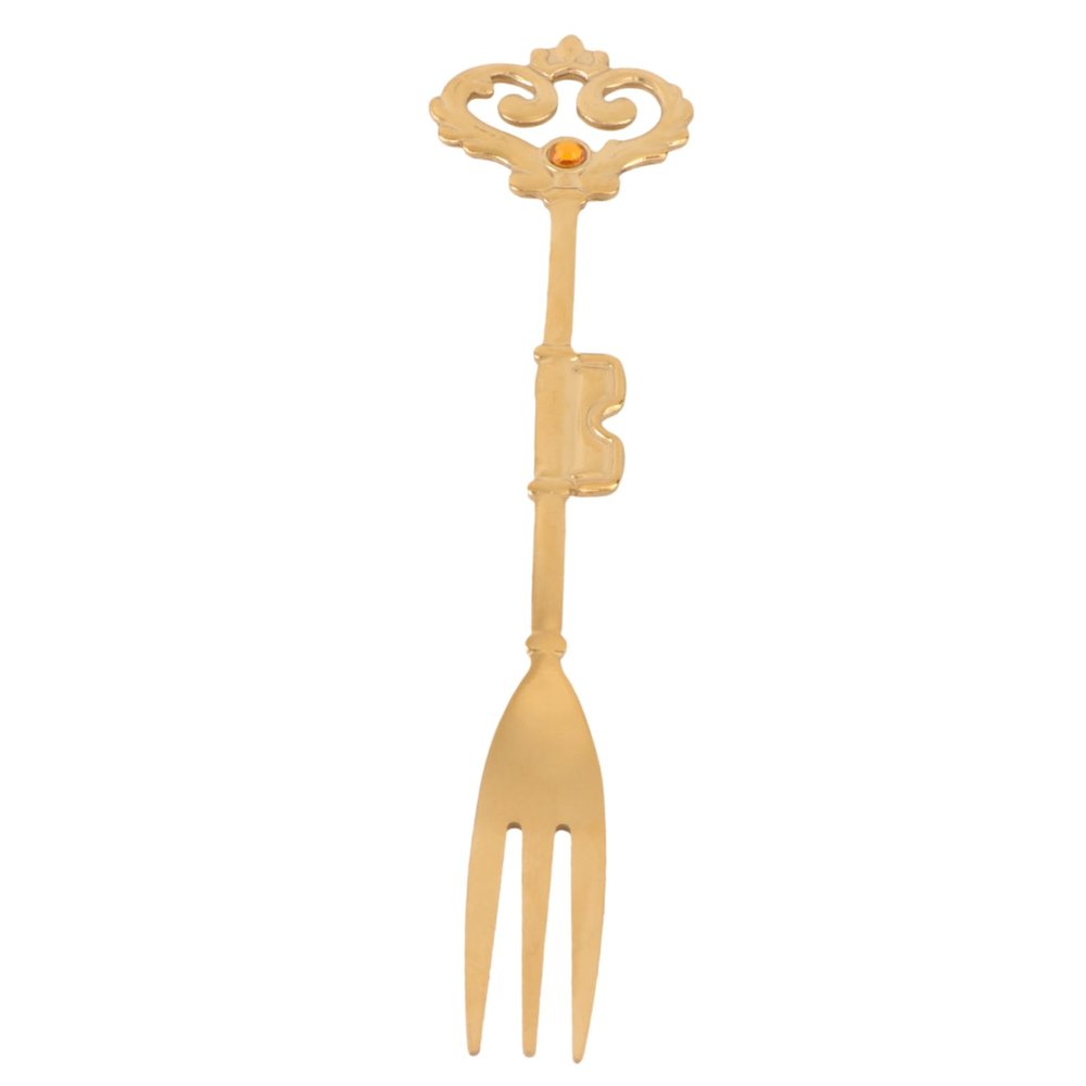 Ciieeo 1pc Vintage Crown Fruit Forks Dessert Picks for Home Weddings Parties and Celebrations Easy to Clean and Stylish Cutlery for Fruits and Desserts