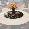Dining Table Serving Plate Tabletop Rotating Tray Heavy Duty Tempered Glass Turntable, Swivel Dining Table Serving Tray, 360 Rotating Tabletop Organizer Tray, With Silent Bearing, Tabletop Organizer view 1