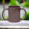 2activelife- Double Grip Ceramic Mug: BPA-Free Dual Handle Design for Secure Hold, 11.83 US Fl. Oz. (350 Ml), Brown Color, Microwave Safe Drinking (Brown) view 2