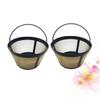 Ciieeo 2pcs Shape Reusable Coffee Filter Golden Mesh Basket Easy to Clean Dishwasher Safe for Coffee Makers High Permeability for Flavorful Brews view 2