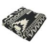 Alpaca Wool Throw Blanket, Native Design Wool Blanket, Throw Aztec Pattern Alpaca Wool Throw Blanket (Black, Throw 78"x48") view 1