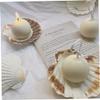 Holibanna 2sets Decorative Shell-Shaped Candle Holders Candles Ornaments for Weddings Parties Romantic Decor Chic Candlestick Design for Memorable view 2