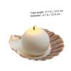 Holibanna 2sets Decorative Shell-Shaped Candle Holders Candles Ornaments for Weddings Parties Romantic Decor Chic Candlestick Design for Memorable view 3
