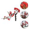 Amosfun 3pcs Artificial Plum Blossom Faux Flower Arrangement Red for Home Decor Weddings and Celebrations Lifelike Easy to Maintain Simulation Plum Blossom view 3