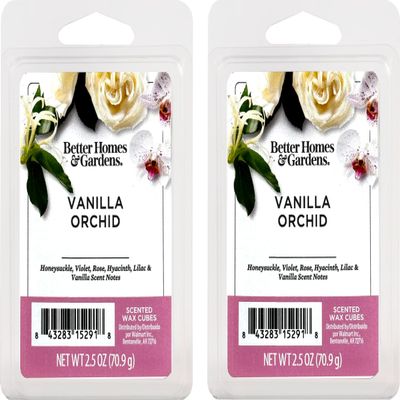 Maclock Better Homes and Gardens Scented Wax Cubes 2.5oz 2-Pack (Vanilla Orchid), Neutral, BG154