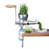 Asixxsix Manual Wheatgrass Juicer, Stainless Steel Manual Juicer Fruit Vegetables Squeezer Tabletop Clamp Manual Juicer Extractor for Ginger Celery Grape, Wheatgrass Grinder view 1