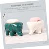 Cabilock Little Elephant Soap Holder Creative Ceramic Soap Dish Drain Soap Tray Elephant Soap Rack view 3