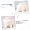 Cabilock Little Elephant Soap Holder Creative Ceramic Soap Dish Drain Soap Tray Elephant Soap Rack view 4
