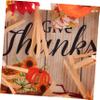 LIFKOME Halloween Pumpkin Wreath Autumn Harvest Wreath for Front Door Thanksgiving Decor Realistic Pumpkins and Leaves Chic Fall Decoration for Home Use view 2