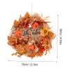 LIFKOME Halloween Pumpkin Wreath Autumn Harvest Wreath for Front Door Thanksgiving Decor Realistic Pumpkins and Leaves Chic Fall Decoration for Home Use view 4