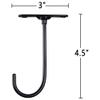 2PCS Banana Holder Hooks Black Metal Banana Hanger with Screws Under Cabinet to Keep Bananas 360 Rotatable Banana Hooks for Banana Fruit Kitchen Key Mugs Cup view 2