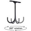 2PCS Banana Holder Hooks Black Metal Banana Hanger with Screws Under Cabinet to Keep Bananas 360 Rotatable Banana Hooks for Banana Fruit Kitchen Key Mugs Cup view 3