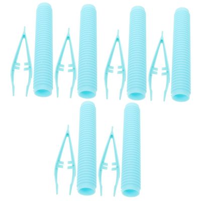 Cabilock 3sets Fondant Lace Rolling Pin Cake Decoration Tool Embossed Dessert Pastry Cake Clip Included 4pcs*3